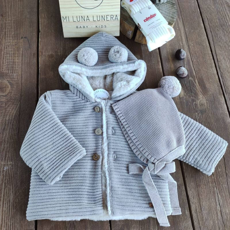 Abrigo Punto Capucha personalizado - regalo bebé | Mi Luna Lunera
