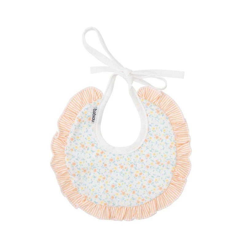 Babero Flores Mandarina personalizado - regalo bebé | Mi Luna Lunera