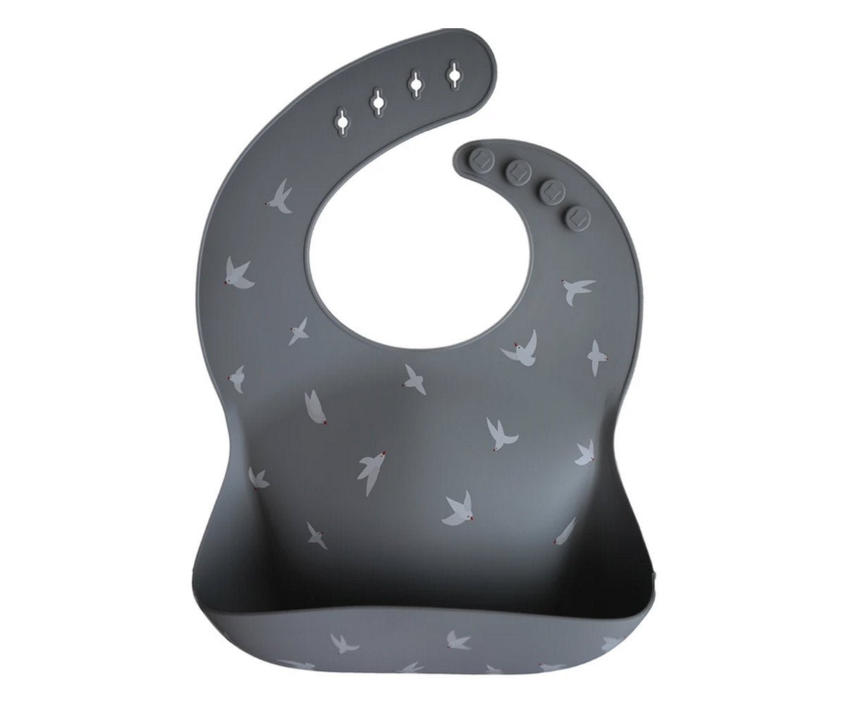 Babero Silicona Mushie Seagull personalizado - regalo bebé | Mi Luna Lunera
