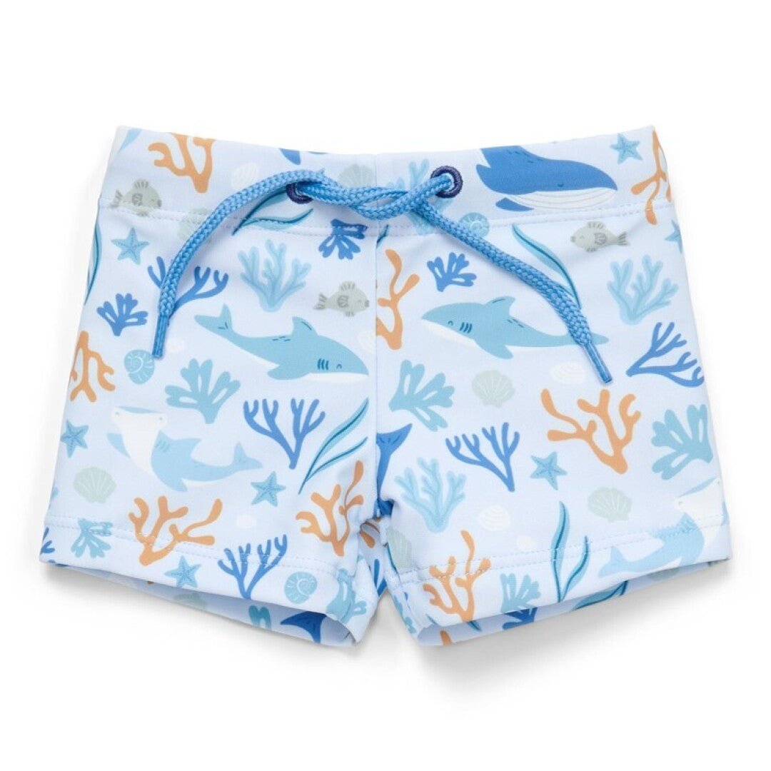 Bañador Bóxer Ocean Azul personalizado - regalo bebé | Mi Luna Lunera