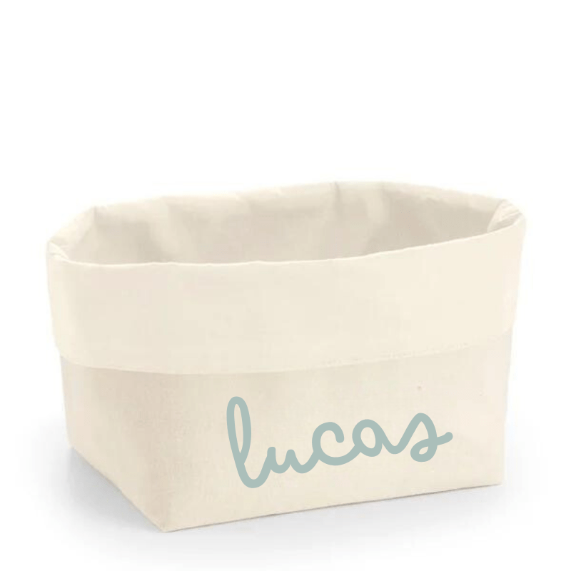 Cesto Tela Personalizado personalizado - regalo bebé | Mi Luna Lunera