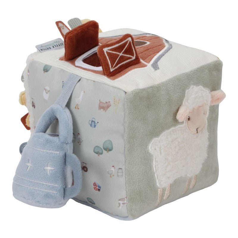 Cubo Actividades Pequeña Granja personalizado - regalo bebé | Mi Luna Lunera
