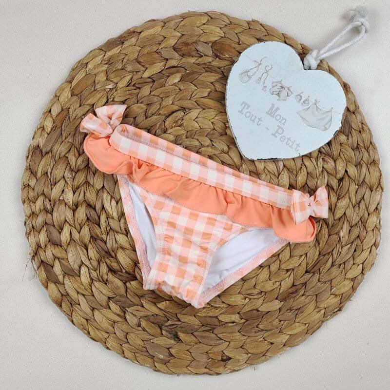 Culetín Niña Vichy personalizado - regalo bebé | Mi Luna Lunera