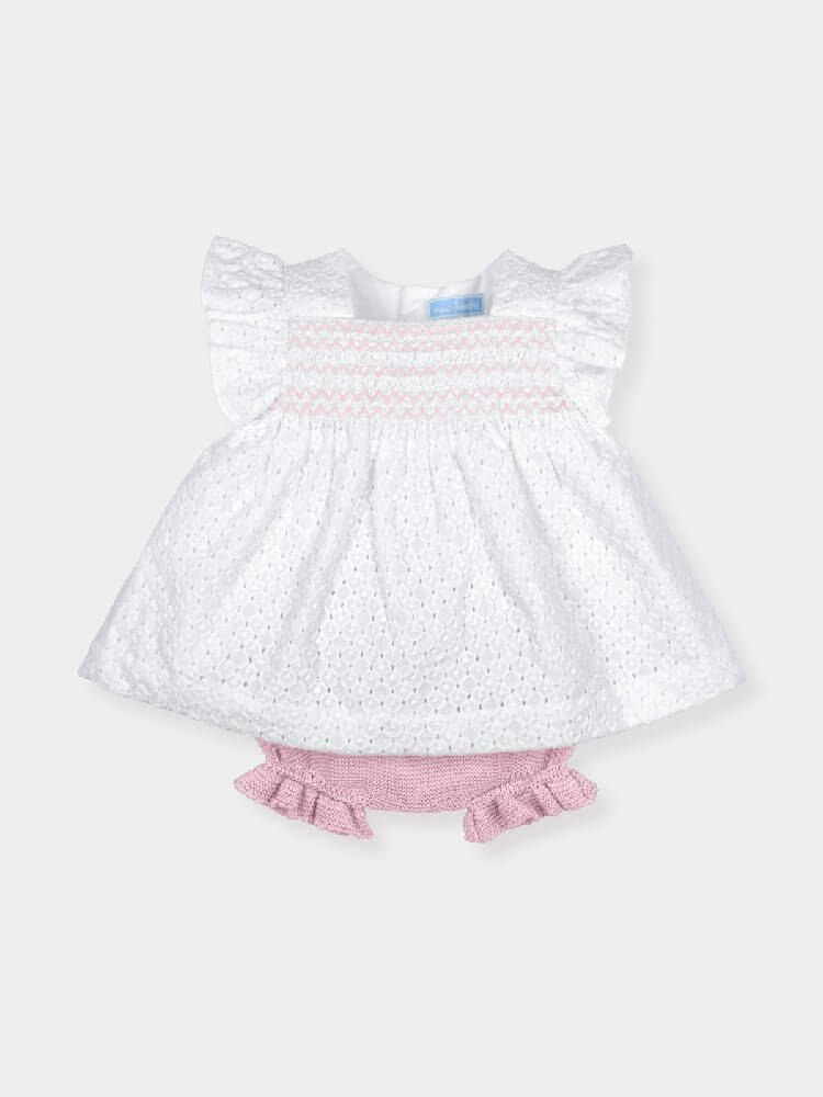 Jesusito Punto Smock y Culotte personalizado - regalo bebé | Mi Luna Lunera