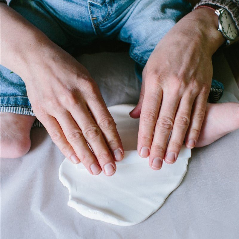 Marco Huellas Blanco personalizado - regalo bebé | Mi Luna Lunera