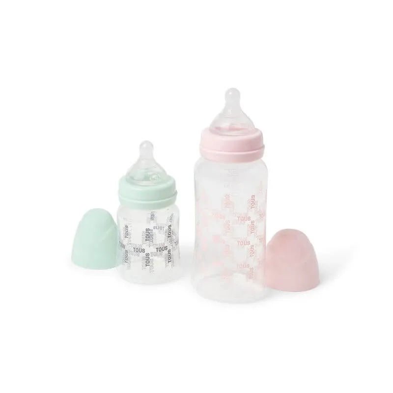 Pack 2 Biberones Tous Rosa personalizado - regalo bebé | Mi Luna Lunera