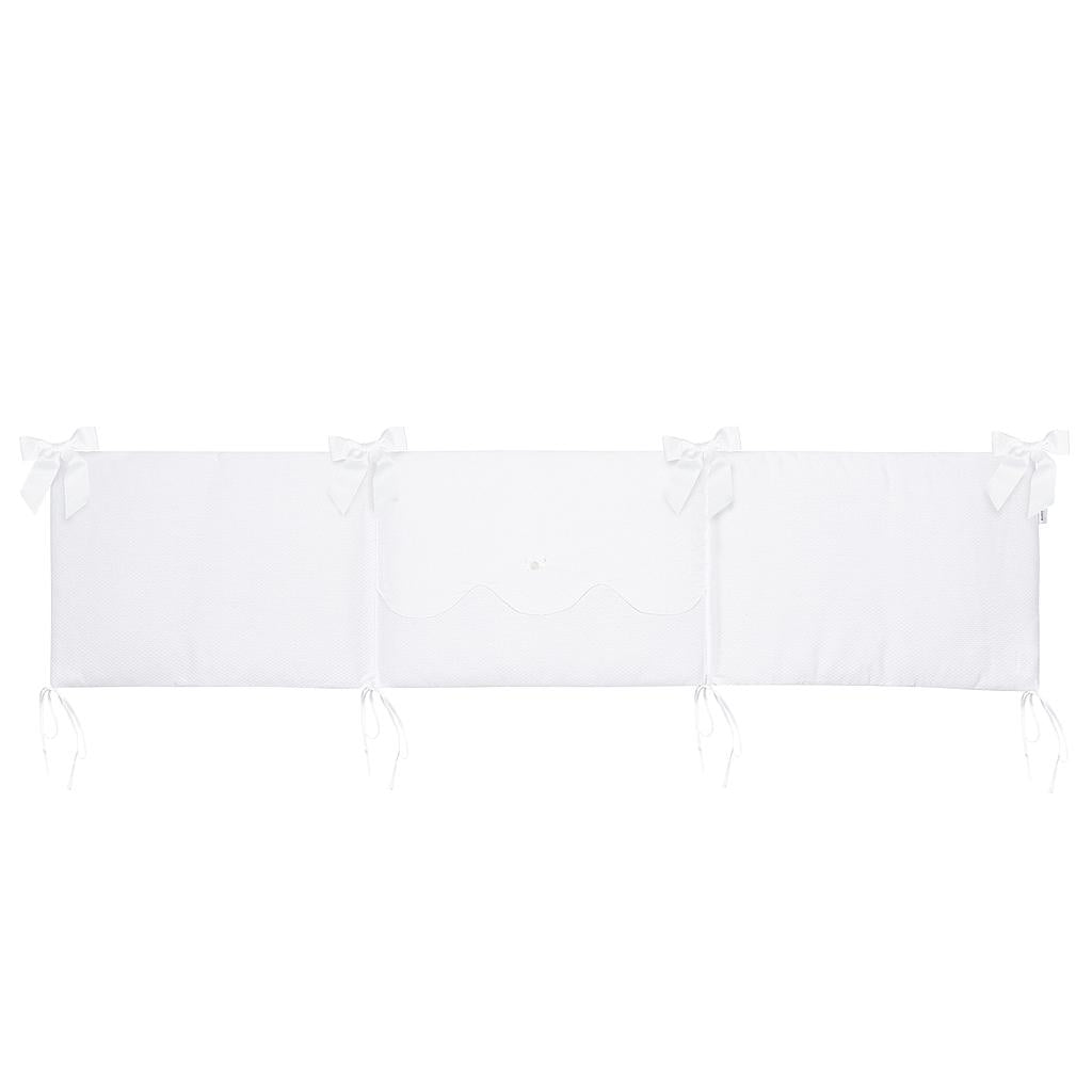 Protector Cuna Toscana Blanco personalizado - regalo bebé | Mi Luna Lunera