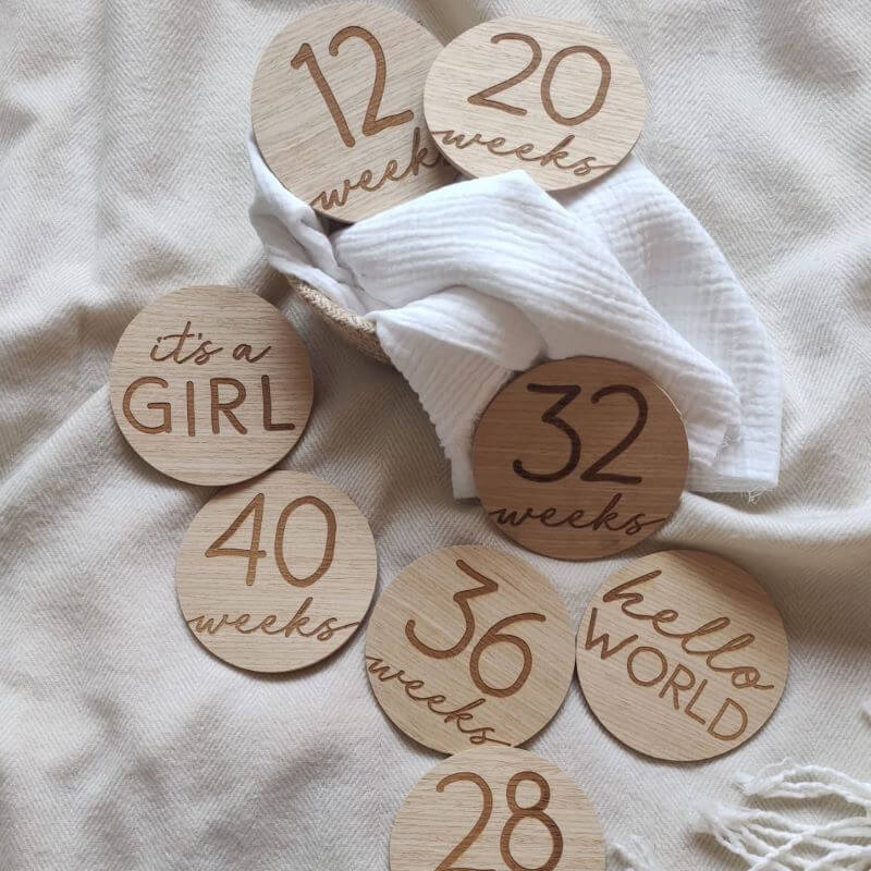 Tarjetas Fotos de Embarazo personalizado - regalo bebé | Mi Luna Lunera