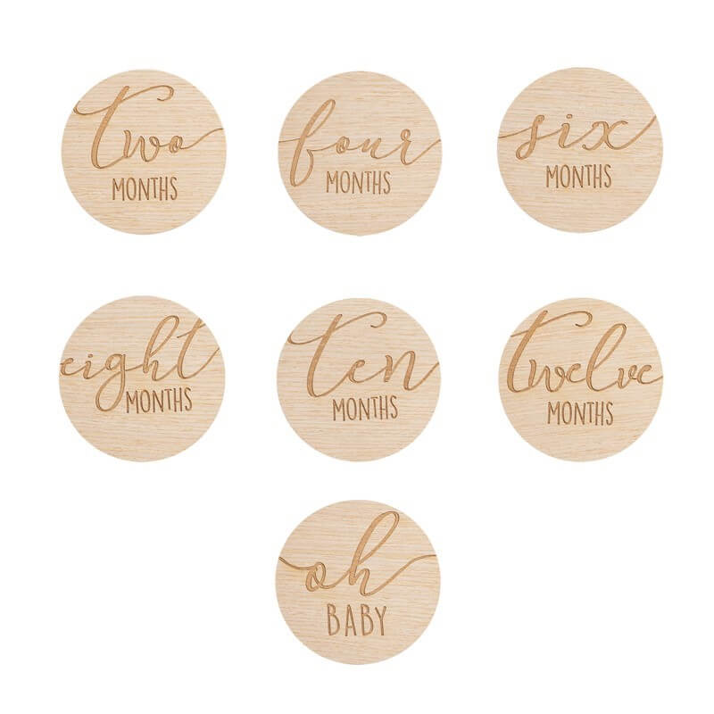 Tarjetas Madera Recién Nacido personalizado - regalo bebé | Mi Luna Lunera