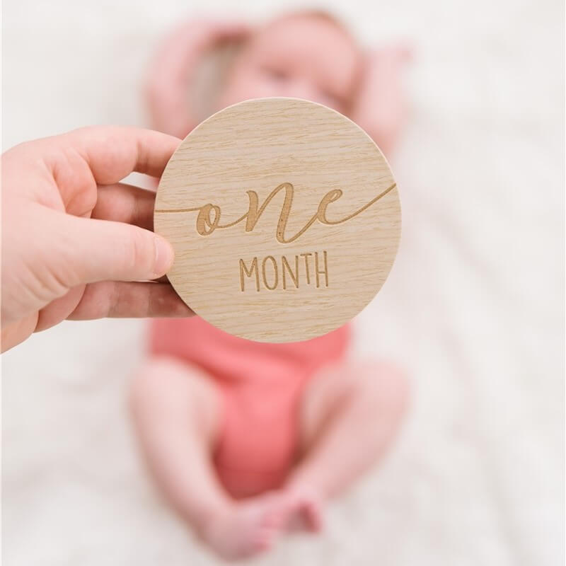 Tarjetas Madera Recién Nacido personalizado - regalo bebé | Mi Luna Lunera