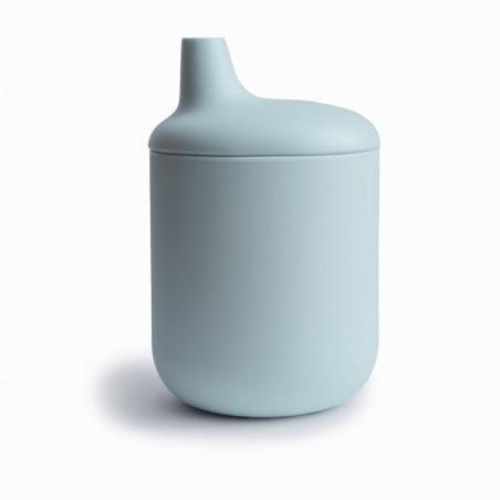 Taza Didáctica Silicona Solid Powder Blue personalizado - regalo bebé | Mi Luna Lunera