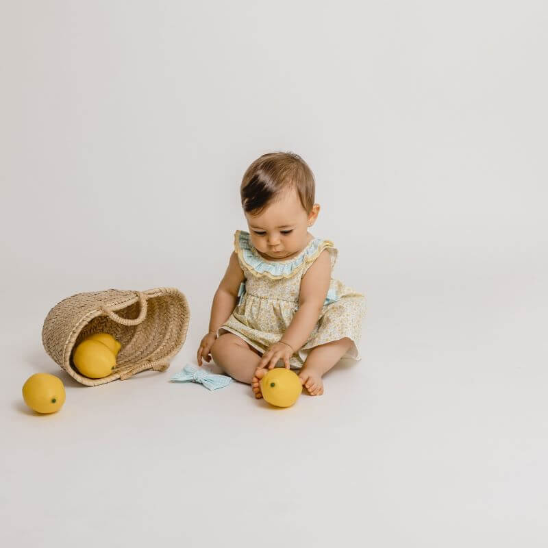 Vestido Flores Amarillas personalizado - regalo bebé | Mi Luna Lunera