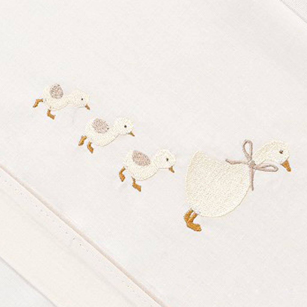 Juego de sábanas algodón 60x120cm Patitos Beige