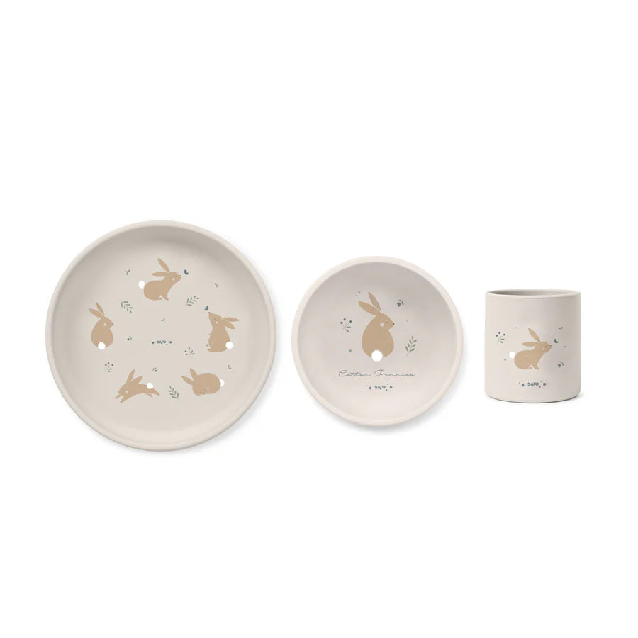 Set de Alimentación 3 piezas Cotton Bunny