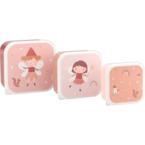 3 Cajas Almuerzo Wild Fairies personalizado - regalo bebé | Mi Luna Lunera
