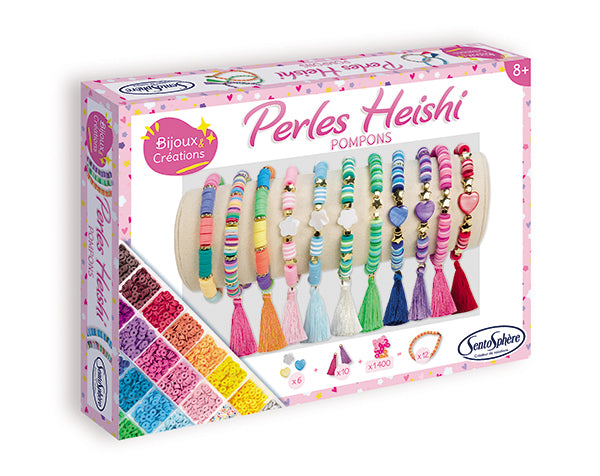 Perles Heishi Pompons - Kit Crear Pulseras