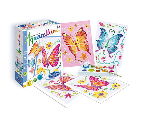 Aquarellum Mini Papillons - Kit Acuarelas Mariposas