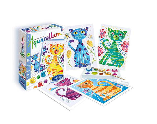 Aquarellum Mini Chats - Kit Acuarelas Gatos