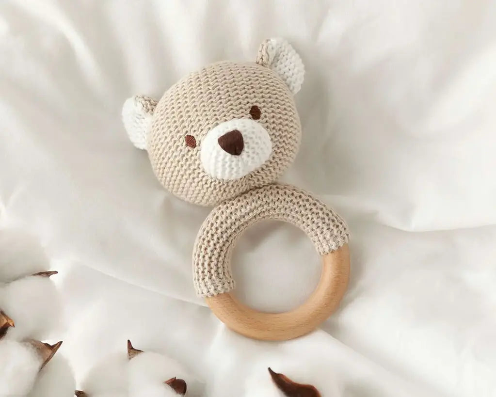 Mordedor Sonajero Oso Beige Punto