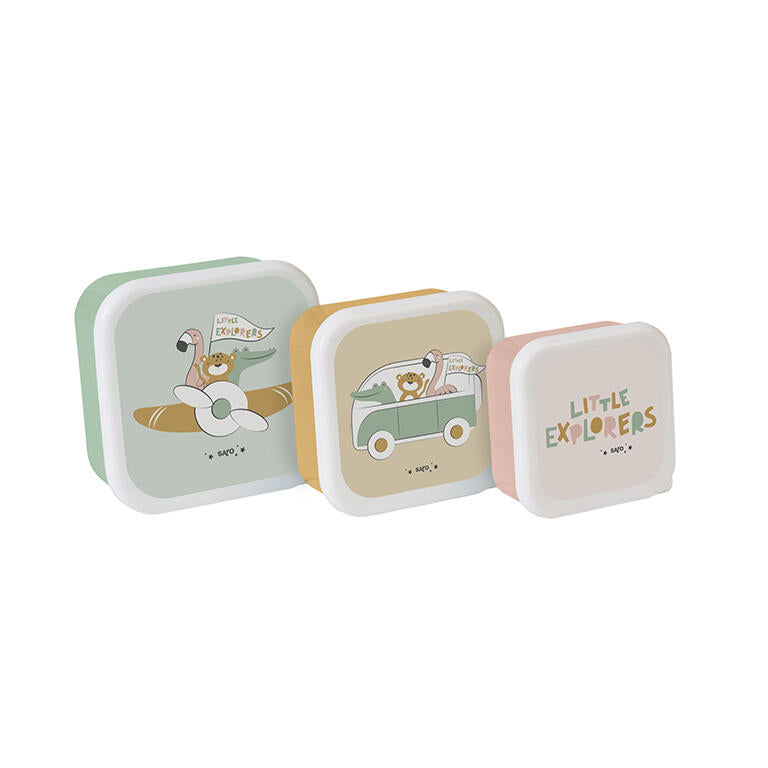 Set 3 Cajitas Almuerzo Little Explorers