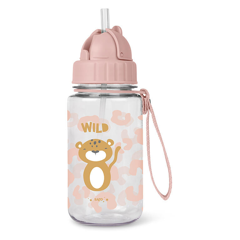 Botella con pajita y colgador Born to be Wild