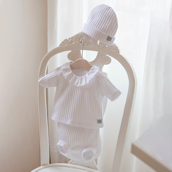 Conjunto Ranita y Jersey Manga Corta Blanco
