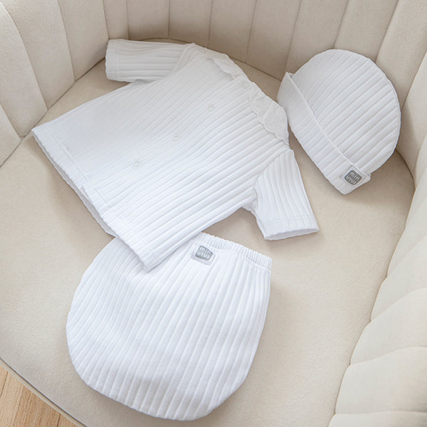 Conjunto Ranita y Jersey Manga Corta Blanco
