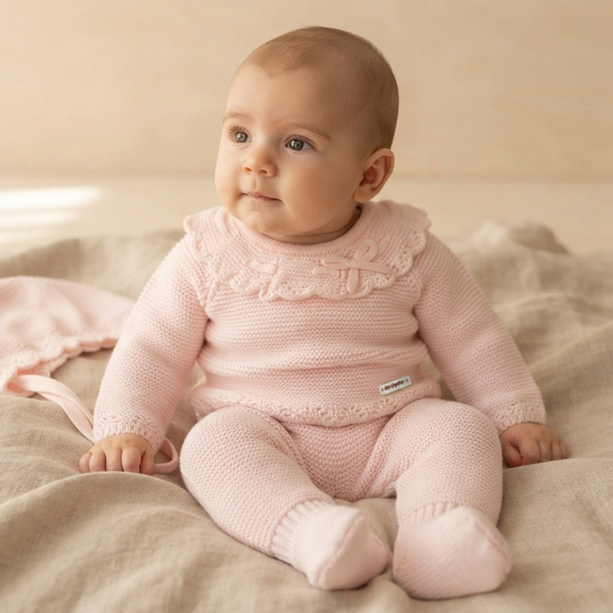 Conjunto de Punto para Bebé – Rosa