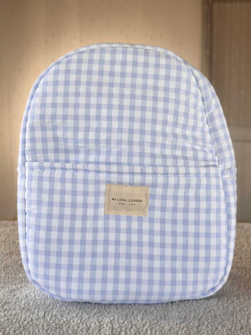 Mochila Vichy Azul Celeste