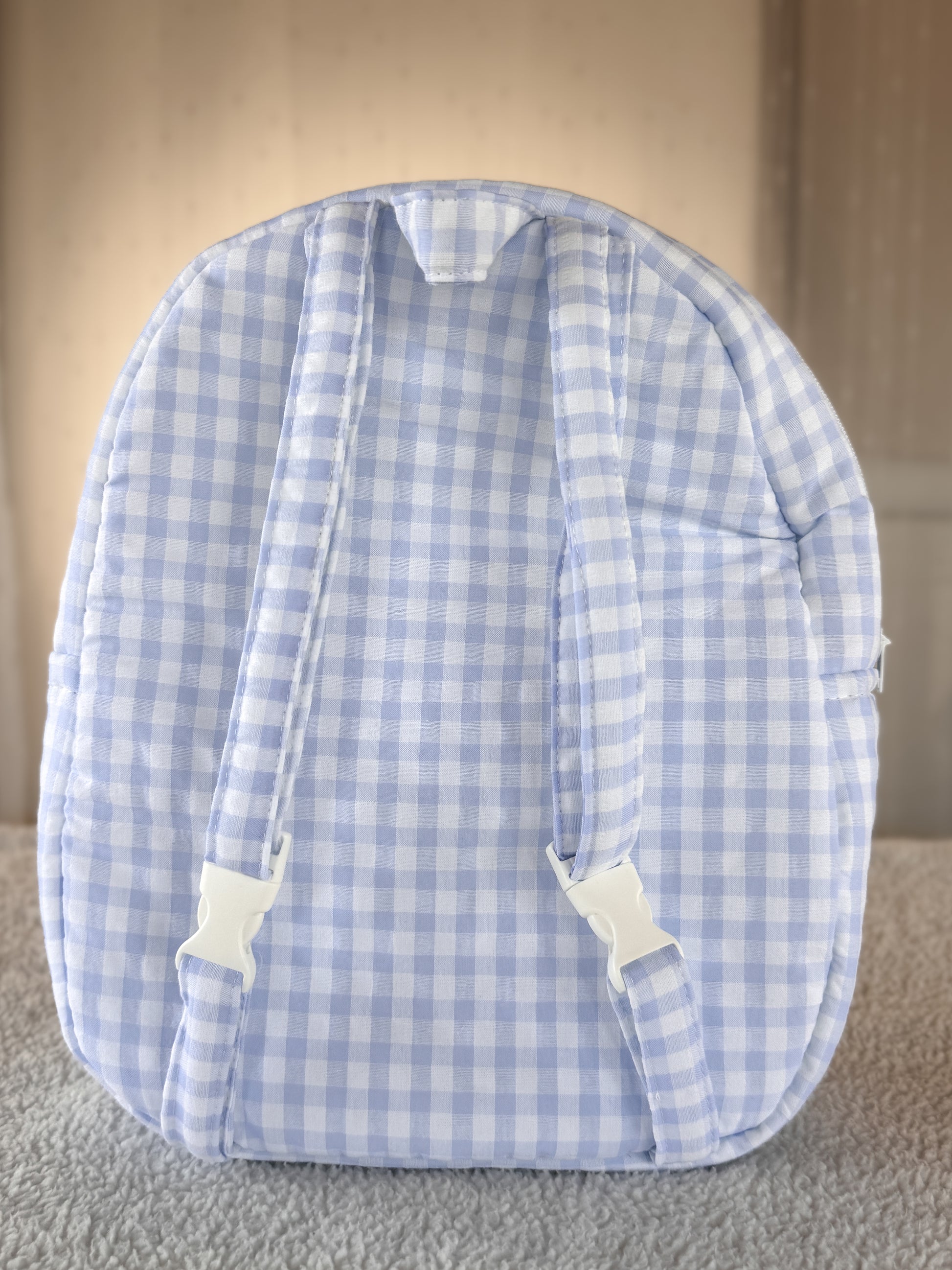 Mochila Vichy Azul Celeste