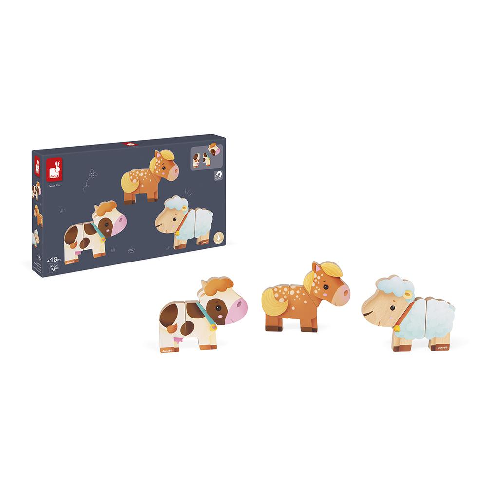 3 Animales Divertidos Magnéticos Granja