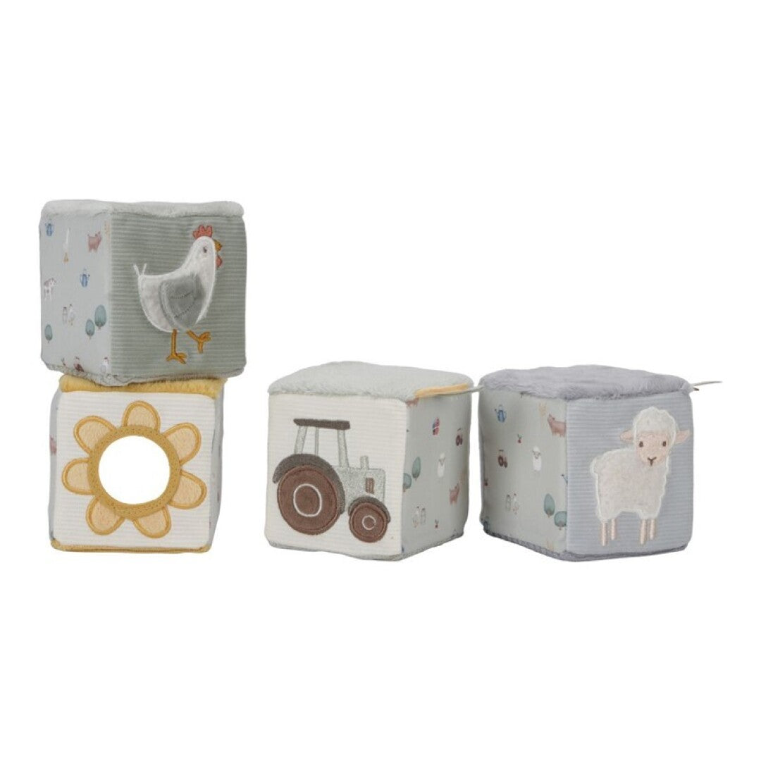 Cubos Blanditos Apilables Pequeña Granja - Little Dutch