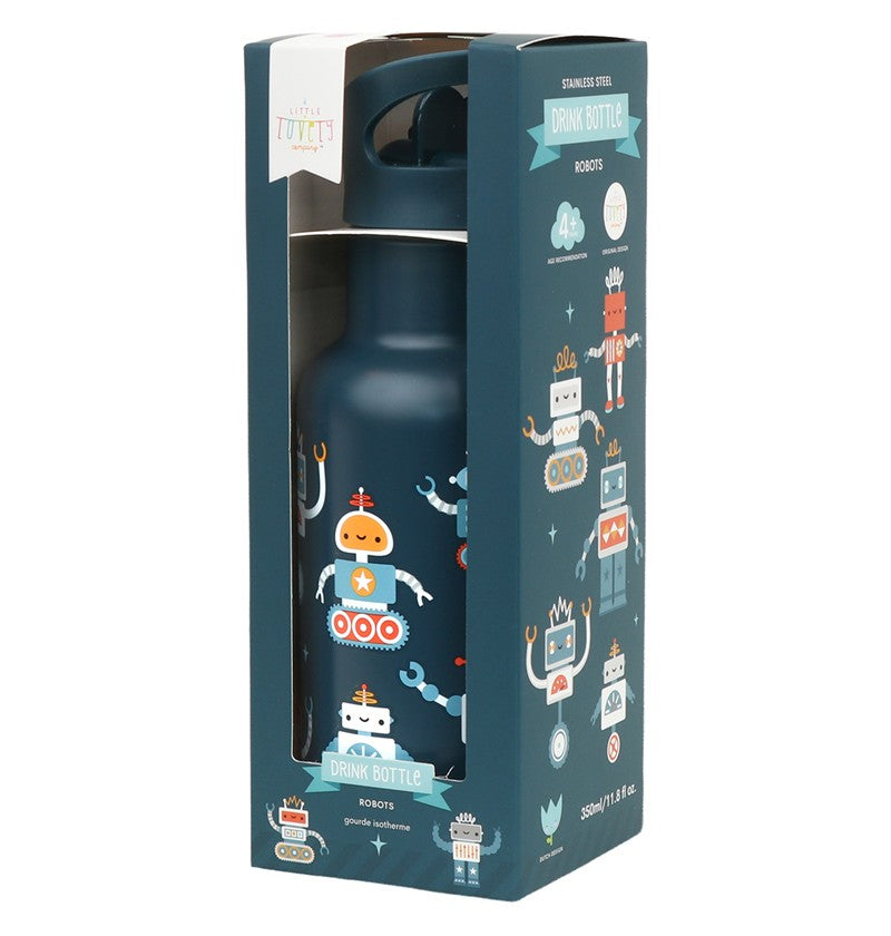 Botella de acero 350ml Robots