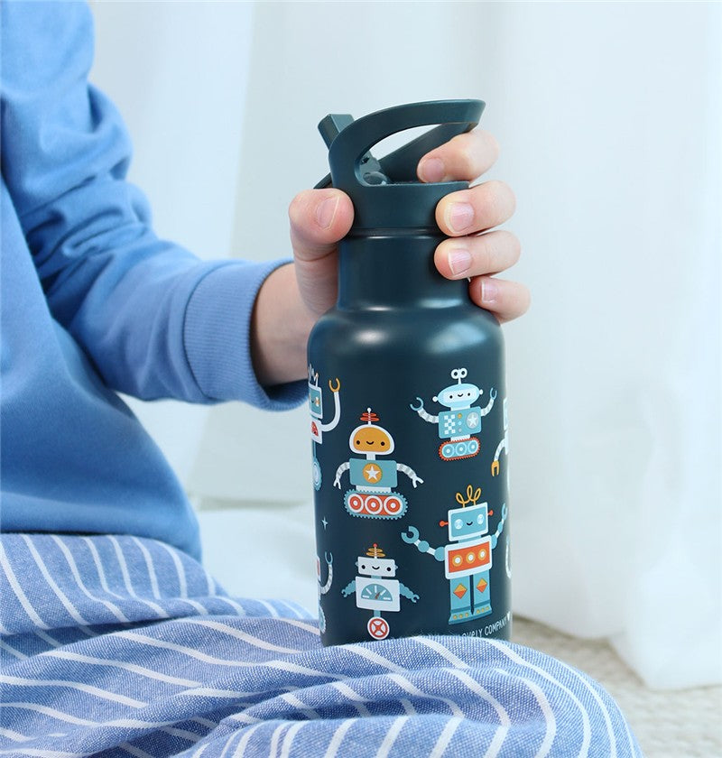 Botella de acero 350ml Robots