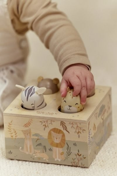 Pop-Up Safari Friends – Juguete Pop-Up de Madera – Little Dutch