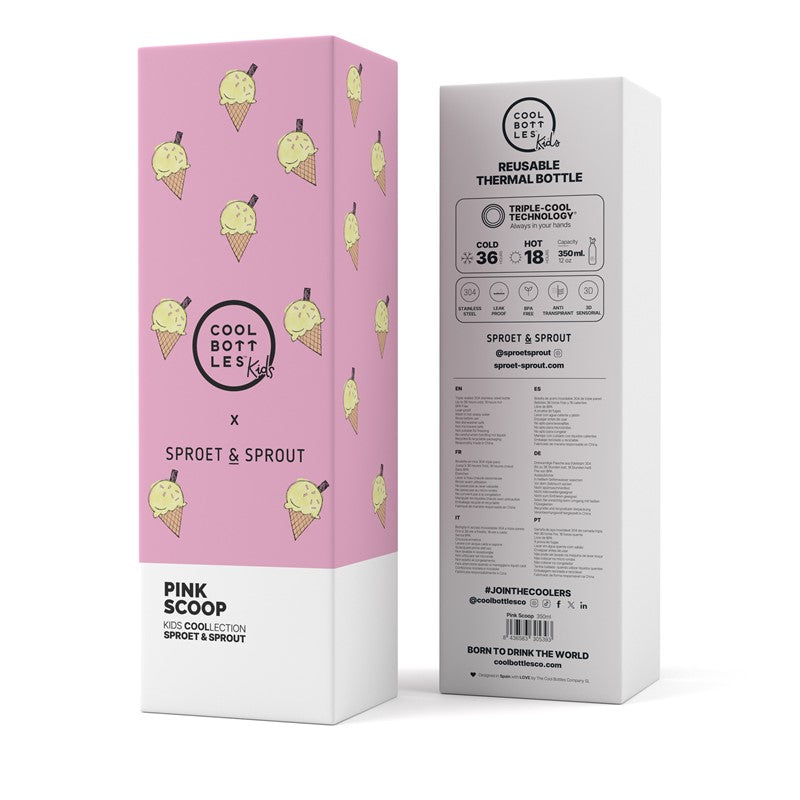 Botella térmica acero SPRT& Pink Scoop 350ml