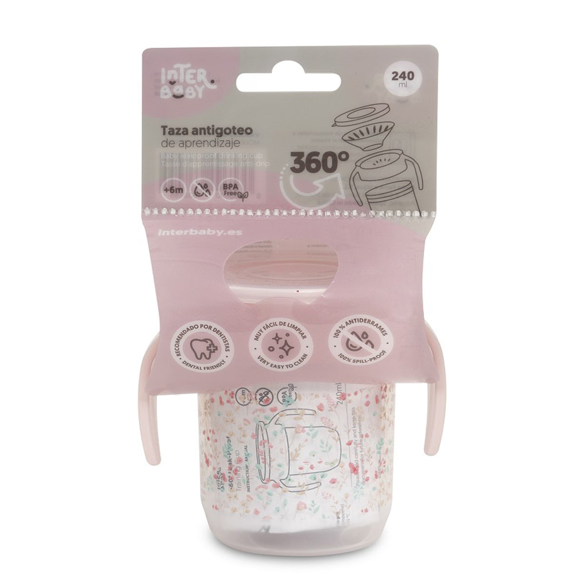 Taza Antigoteo 240ml Pétalos