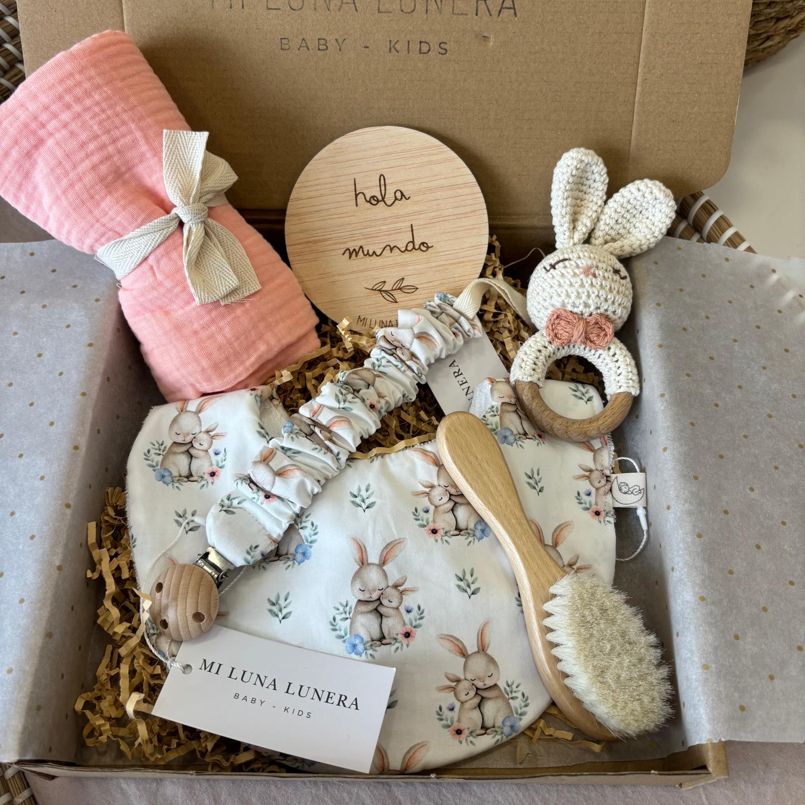 Pack Canastilla Bebé Personalizable Natalia | Mi Luna Lunera