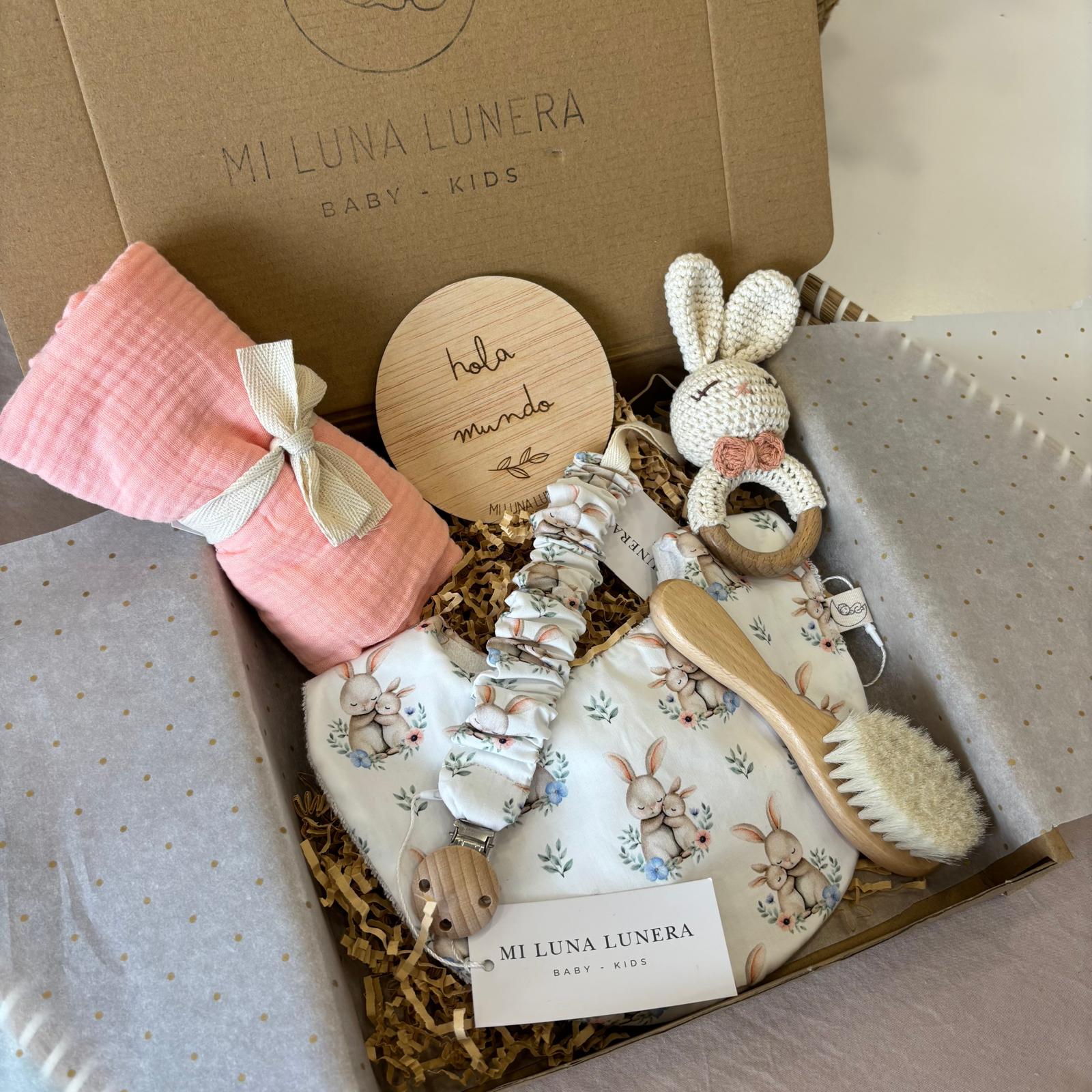 Pack Canastilla Bebé Personalizable Natalia | Mi Luna Lunera