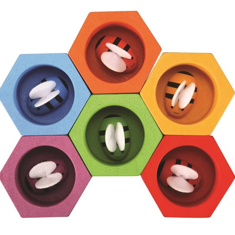 Abejas en la Colmena Multicolor personalizado - regalo bebé | Mi Luna Lunera