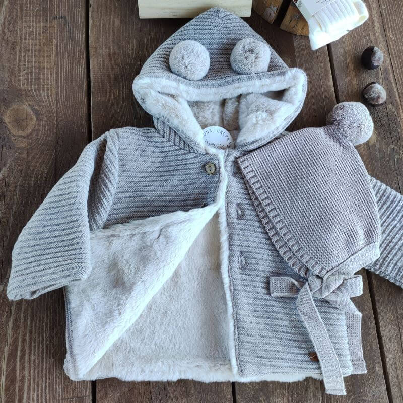 Abrigo Punto Capucha personalizado - regalo bebé | Mi Luna Lunera