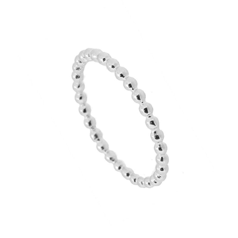 Anillo Bolitas Plata de Ley 925 personalizado - regalo bebé | Mi Luna Lunera