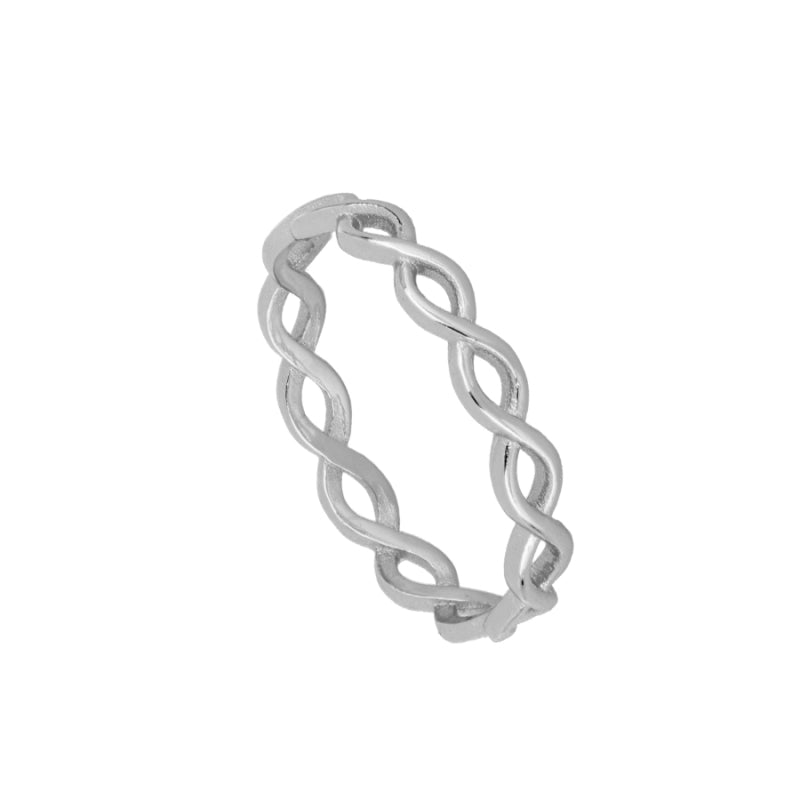 Anillo Trenza Plata de Ley 925 personalizado - regalo bebé | Mi Luna Lunera