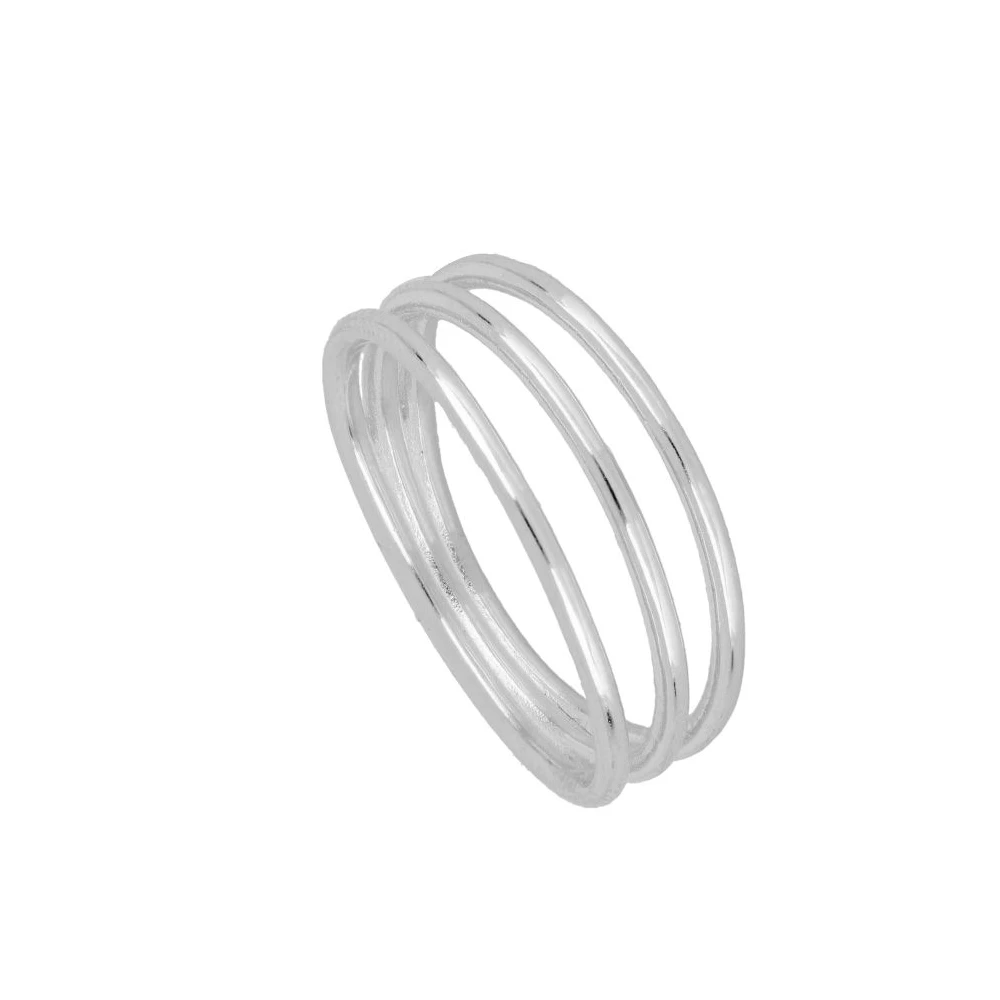 Anillo Tri Aro Plata de Ley 925 personalizado - regalo bebé | Mi Luna Lunera