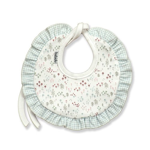 Babero Flores Celeste personalizado - regalo bebé | Mi Luna Lunera