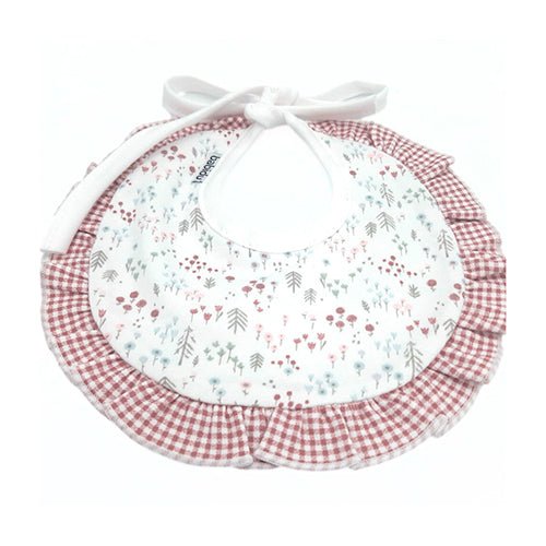 Babero Flores Granate personalizado - regalo bebé | Mi Luna Lunera
