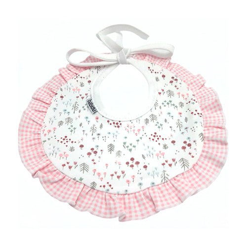 Babero Flores Rosa personalizado - regalo bebé | Mi Luna Lunera