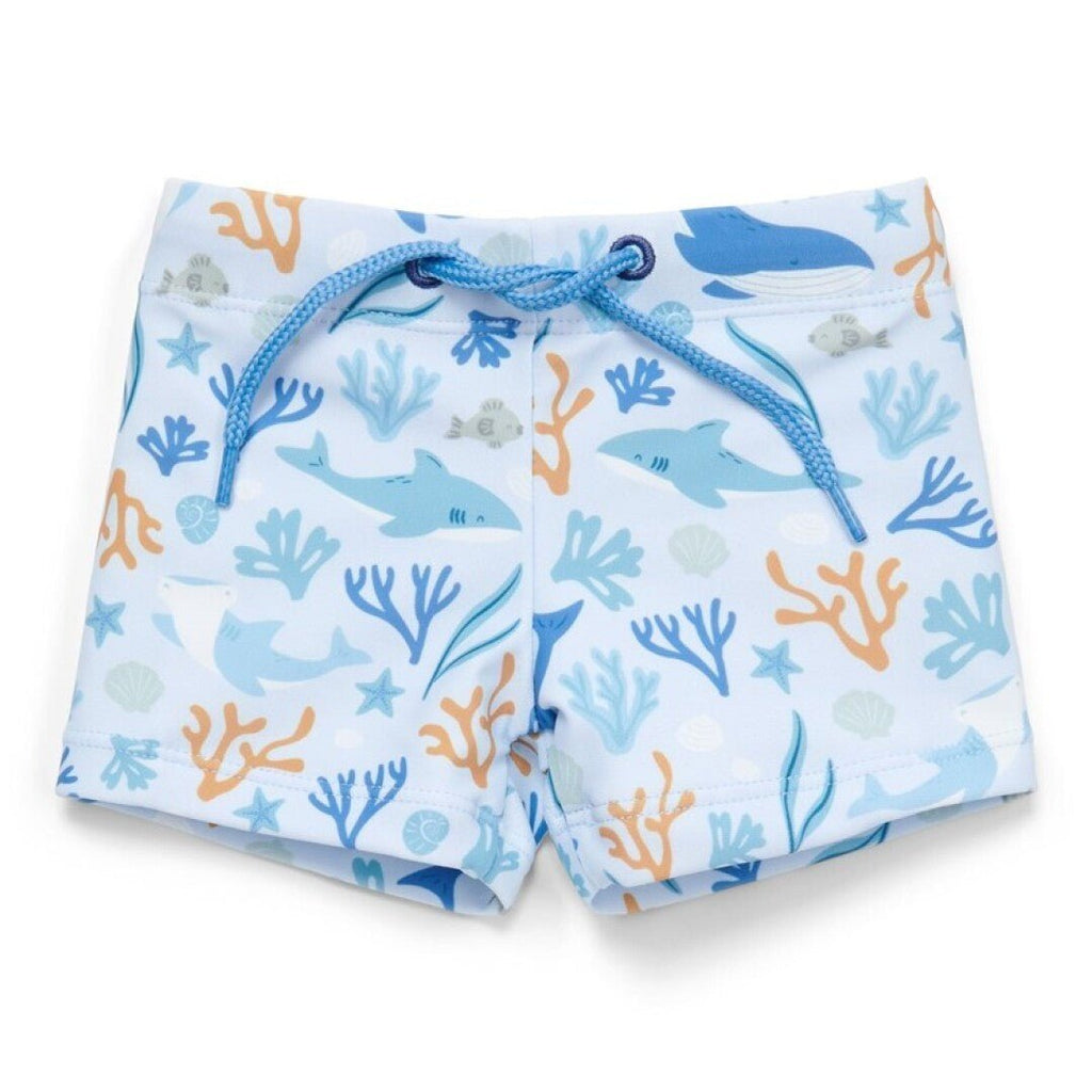 Bañador Bóxer Ocean Azul personalizado - regalo bebé | Mi Luna Lunera