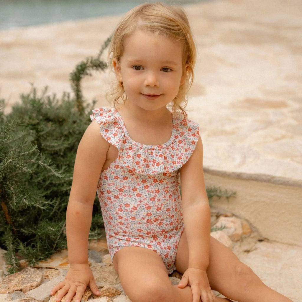 Bañador Sunny Flowers - Little Dutch personalizado - regalo bebé | Mi Luna Lunera