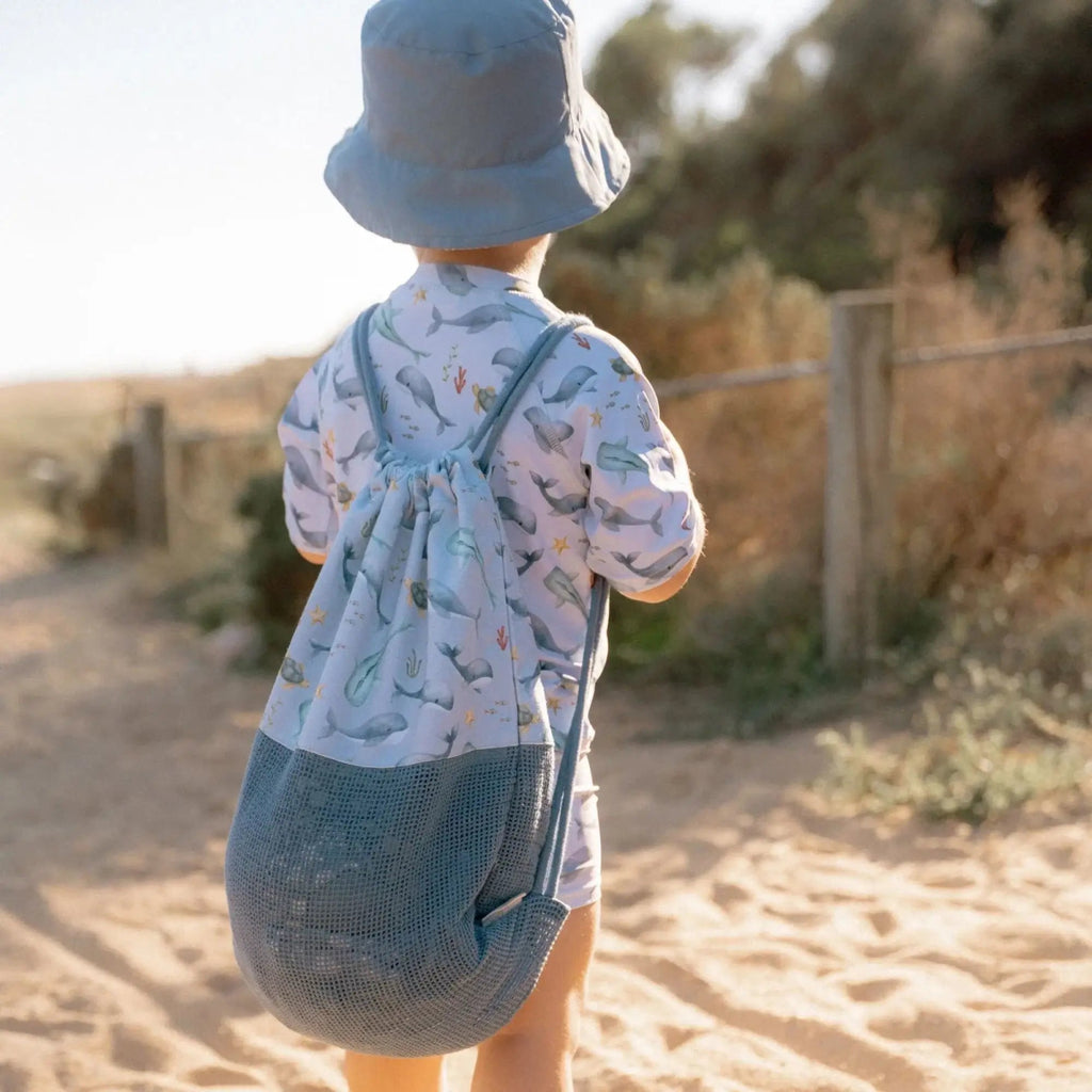 Bolsa juguetes playa Ocean Sea Life - Little Dutch personalizado - regalo bebé | Mi Luna Lunera
